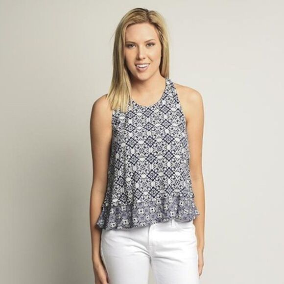 JACK BY BB DAKOTA Kinley Top Dark Indigo S NWT - Picture 1 of 7